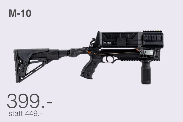 Product image of an M 10 firearm on a pale background with a sale price of 399 was 449