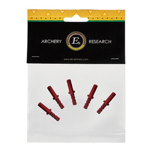 Fünf rote EK Archery Halbmondnocken für Revo 7 Carbonbolzen in der Originalverpackung