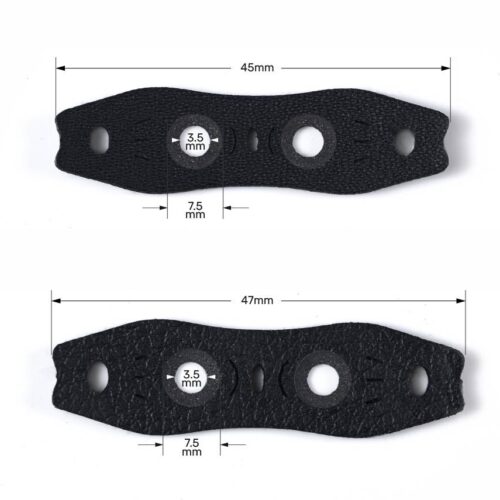 Masse der Pit Pouches Small 45 mm und Large 47 mm