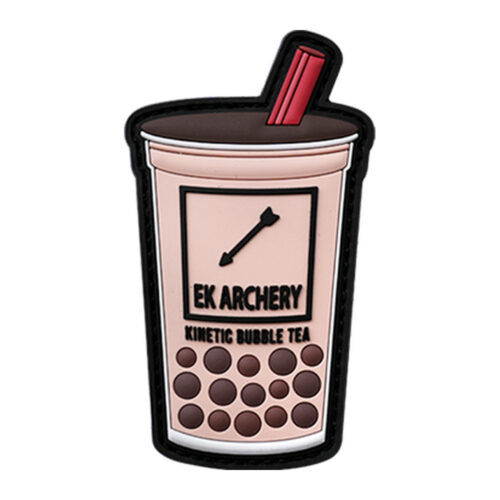 Klett Patch von EK Archery im Bubble Tea Design mit Pfeil Logo