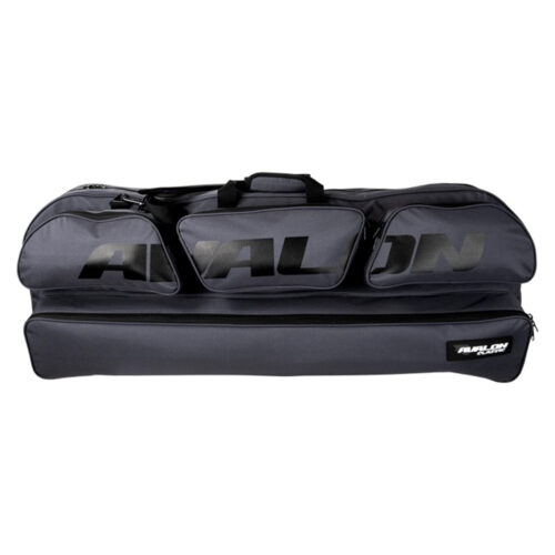 Avalon Classic Soft Compoundbogentasche 108 cm in Grau mit Pfeilfach und drei Zubehörfächern
