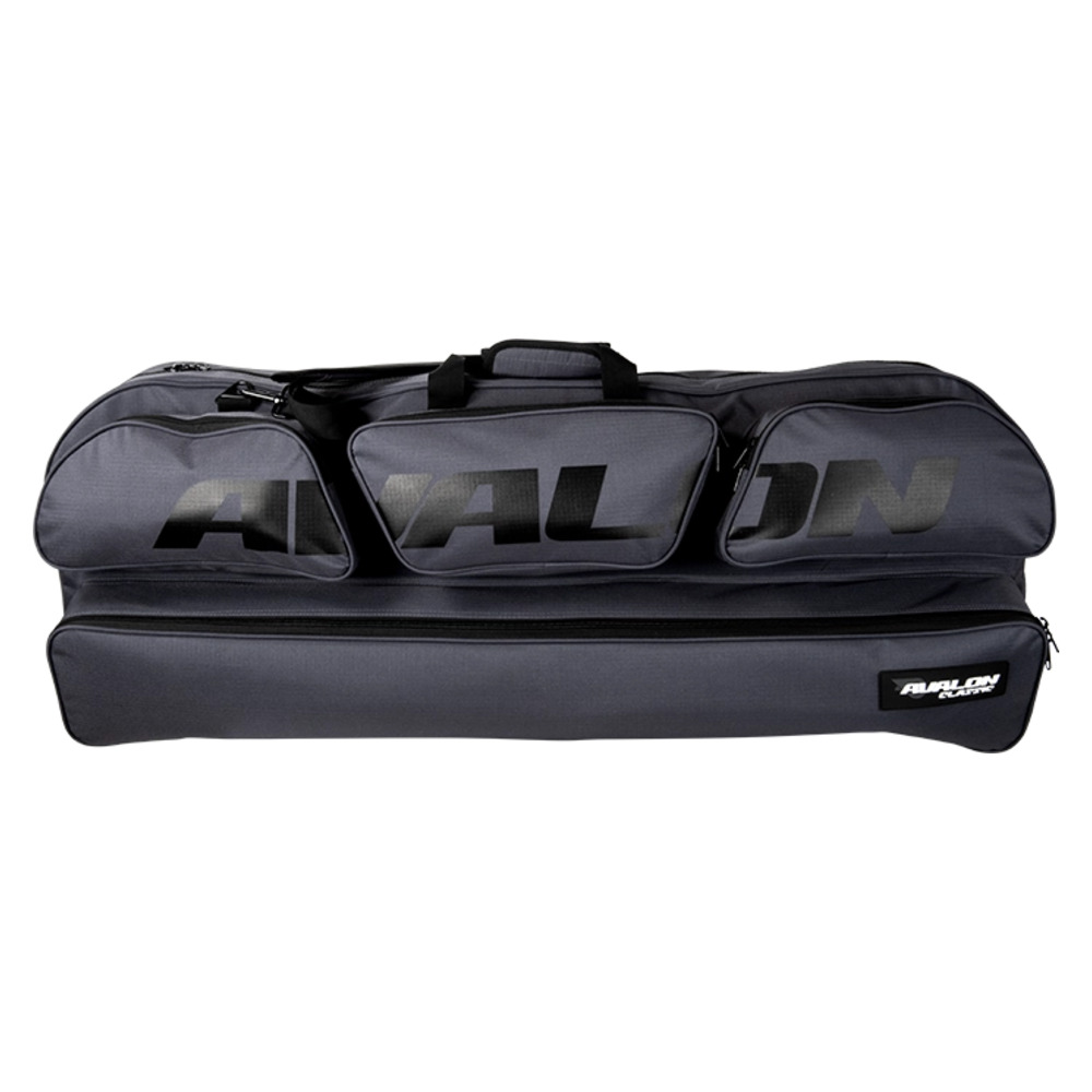 ss01335avalonclassicsoftcompoundbogentasche108cmgrau | Slingshots Switzerland Avalon Classic Soft Compoundbogentasche 108 cm in Grau mit Pfeilfach und drei Zubehörfächern