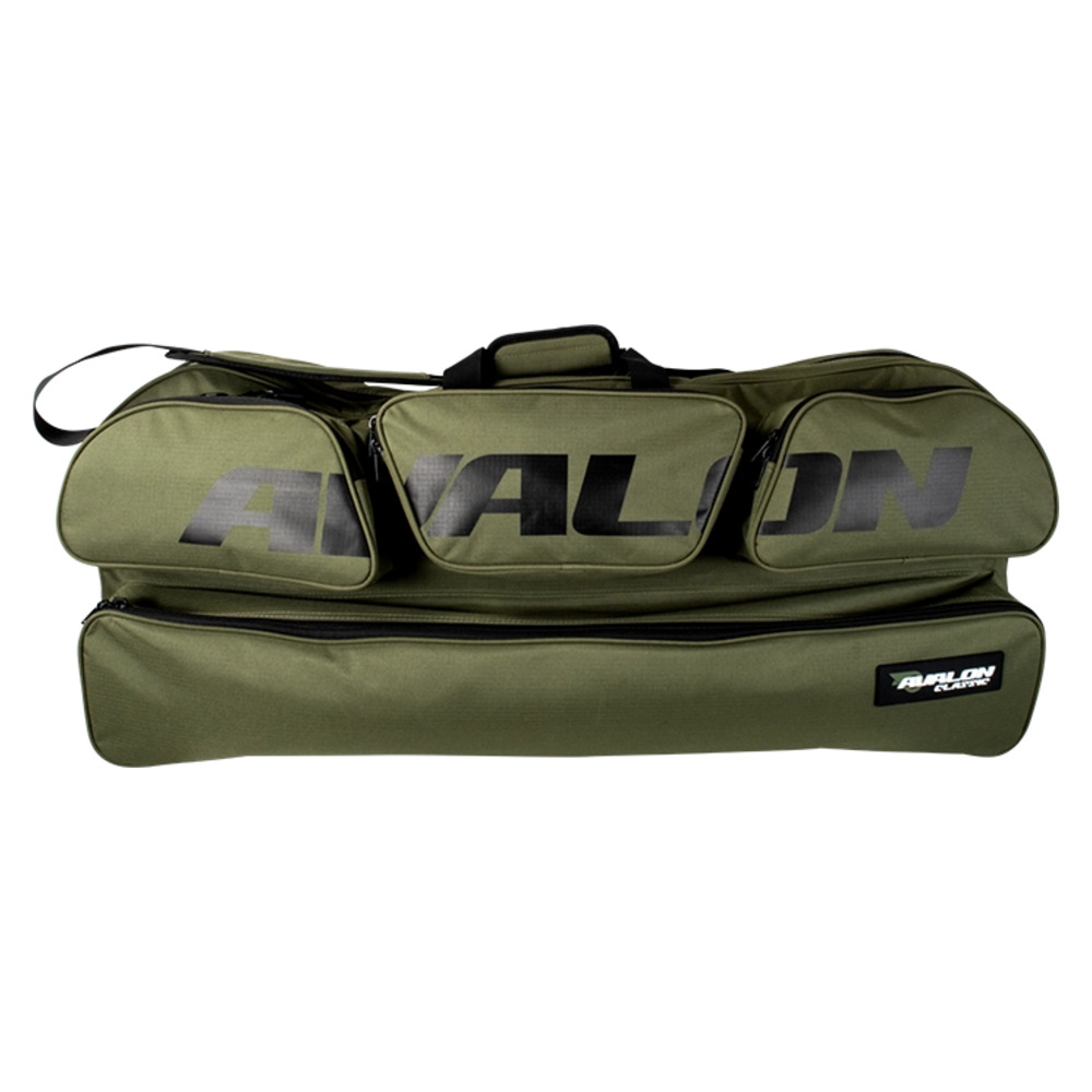 ss01335avalonclassicsoftcompoundbogentasche108cmgruen | Slingshots Switzerland Avalon Classic Soft Compoundbogentasche 108 cm in Grün mit Pfeilfach und drei Zubehörfächern