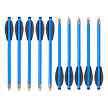 Zehn blaue 65 Aluminiumbolzen mit Stahlspitzen für die Cobra Kompaktarmbrust