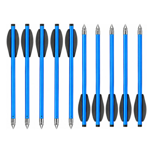 Zehn blaue 6.5" Aluminiumbolzen mit Stahlspitzen für die Cobra Kompaktarmbrust