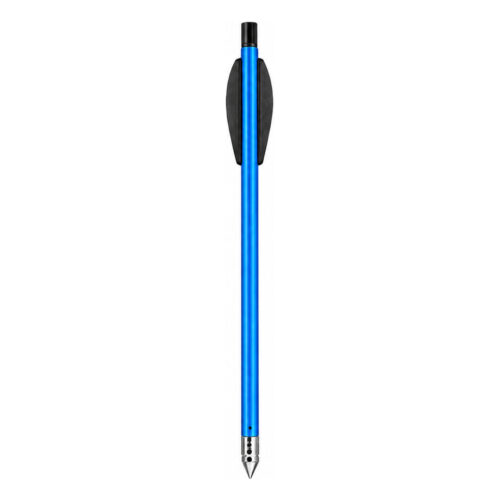 Einzelner blauer 6.5" Aluminiumbolzen mit Stahlspitze und zwei Vanes