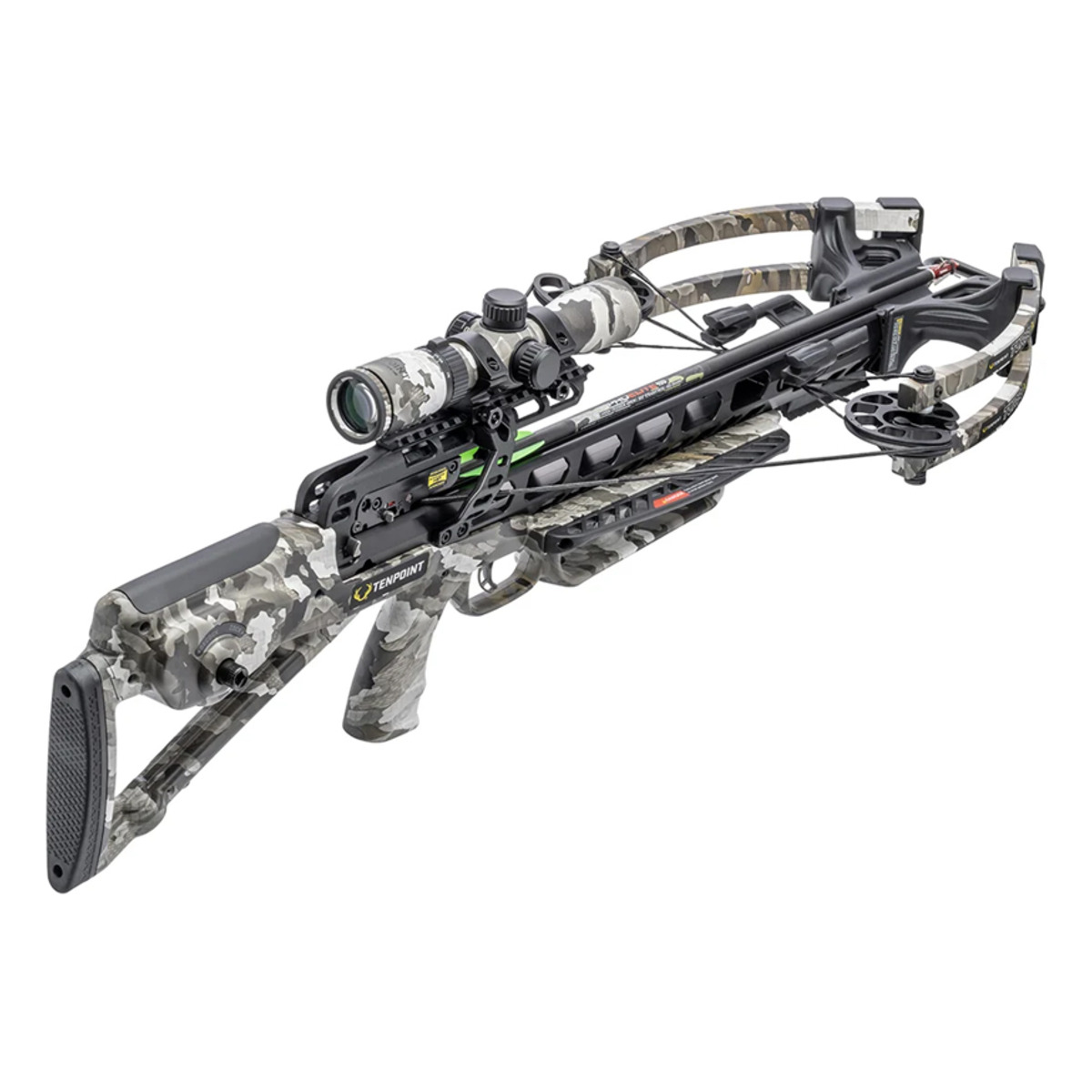 ss01272tenpointturbox4 | Slingshots Switzerland Compoundarmbrust TenPoint Turbo X in Vektra Camo Schrägansicht