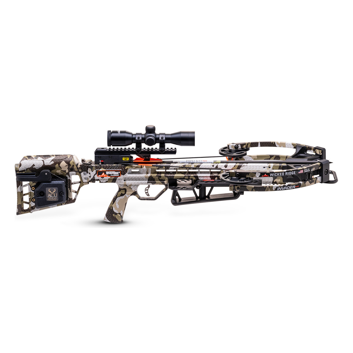 ss01279wickedridgeinvaderm11 | Slingshots Switzerland Compoundarmbrust Wicked Ridge Invader M1 in Peak XT Camo Seitenansicht