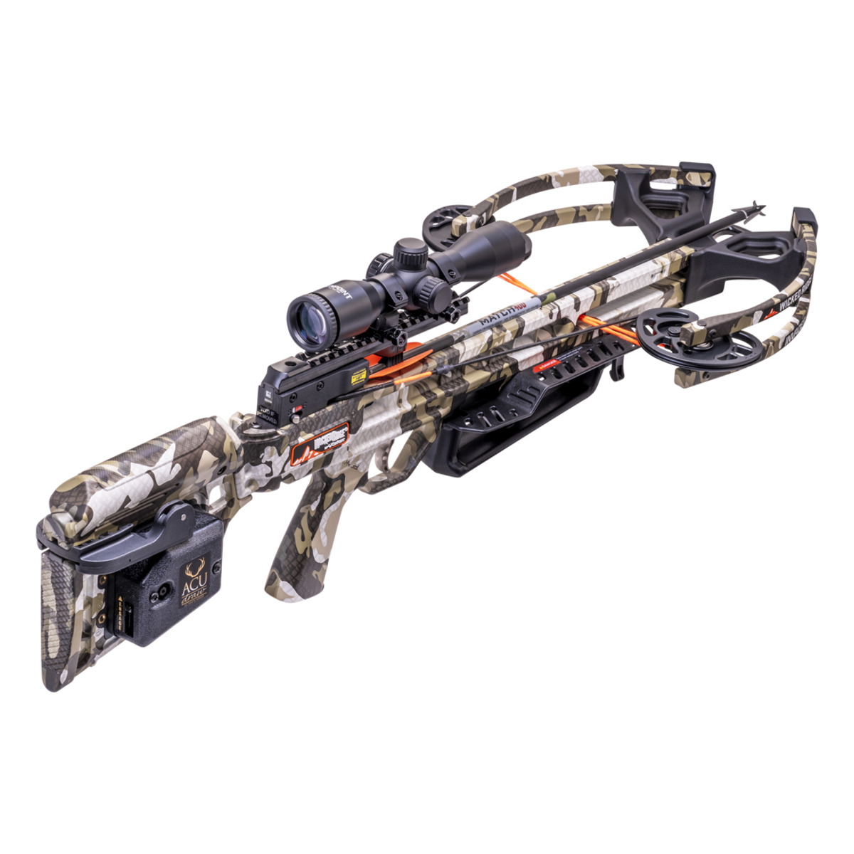 ss01279wickedridgeinvaderm12 | Slingshots Switzerland Compoundarmbrust Wicked Ridge Invader M1 in Peak XT Camo Schrägansicht