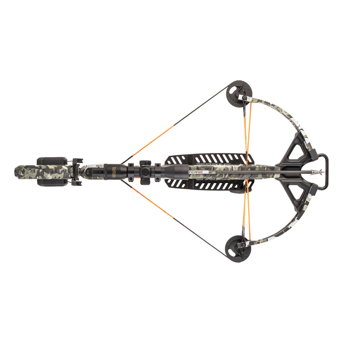 ss01283wickedridgerampagexs4 | Slingshots Switzerland Compoundarmbrust Wicked Ridge Rampage XS in Peak XT Camo Ansicht von oben