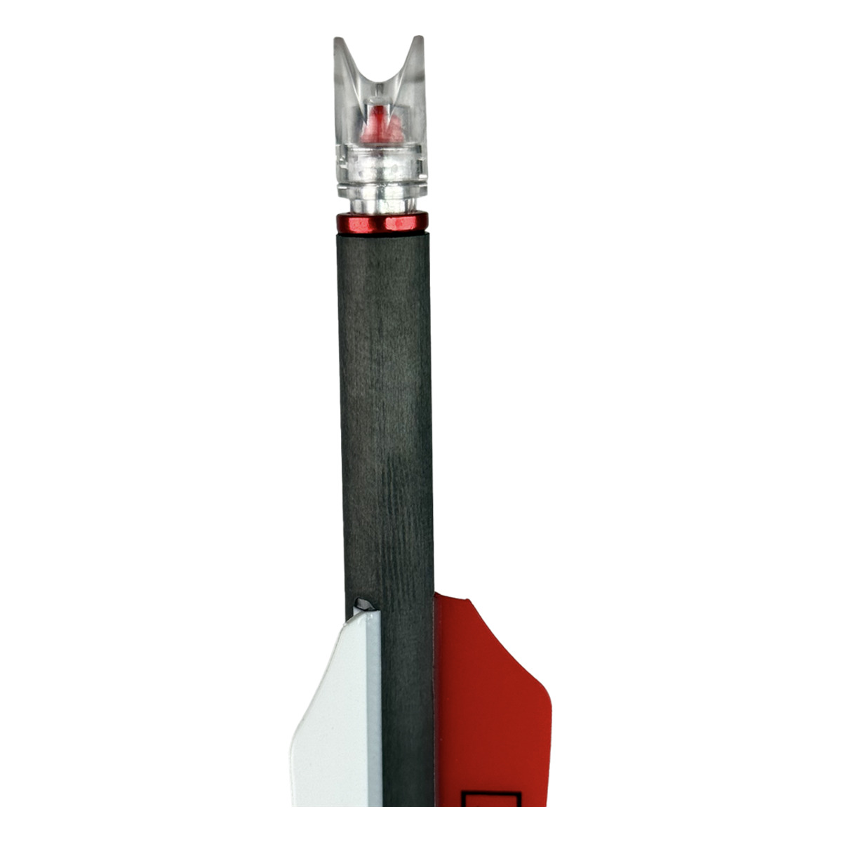 HYPRV Lighted Carbonbolzen 3 | Slingshots Switzerland V Track Leuchtnocke am Killer Instinct HYPR V Lighted Carbonbolzen im ausgeschalteten Zustand